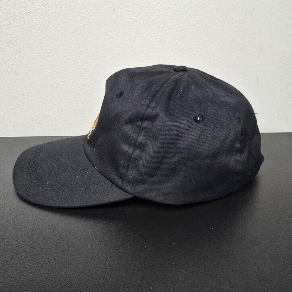 VINTAGE Disney Hat Cap Mens One Size Black Mickey Mouse Unlimited Logo 80s 90s - Picture 3 of 8
